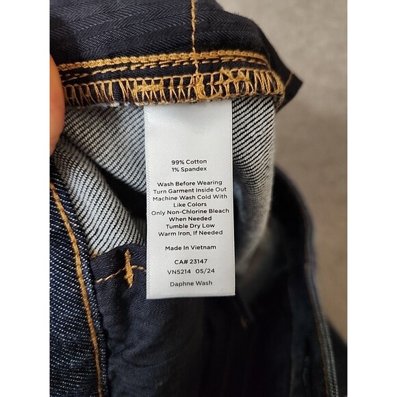 Talbots Flare Trouser Ankle Jeans Womens 12 Blue Dark Wash - Picture 9 of 10